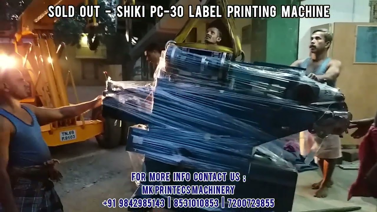 SHIKI PC 30 MW FLATBED LETTERPRESS LABEL PRINTING MACHINE [3COLOUR, DIE CUTTING] MADE IN JAPAN