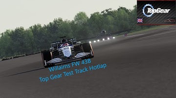 Williams FW 43B meets Top Gear Test Track for a Hotlap