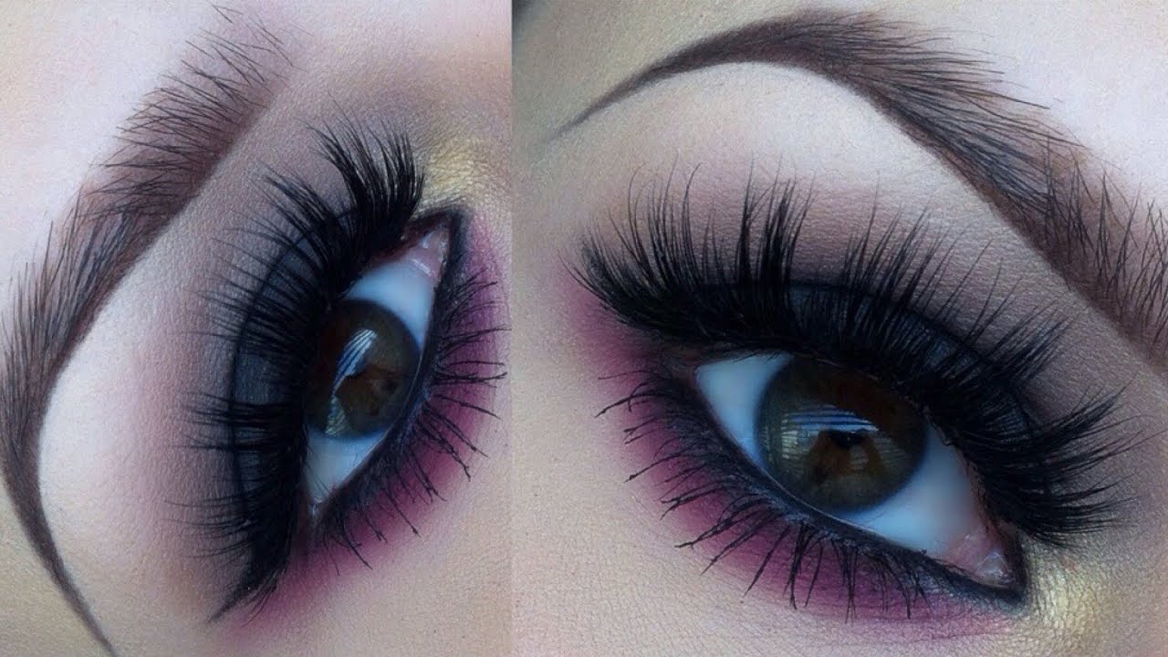 Dark Smokey Eye With A Pink Twist Makeup Tutorial YouTube