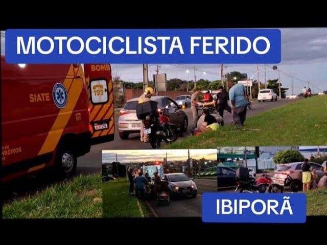 MOTOCICLISTA FERIDO EM COLISÃO AUTO X MOTO NA BR 369 EM IBIPORÃ