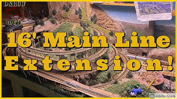 16 Foot Model Railroad Main Line Extension - Scale Train Layout Track Work - Iron Horse Route