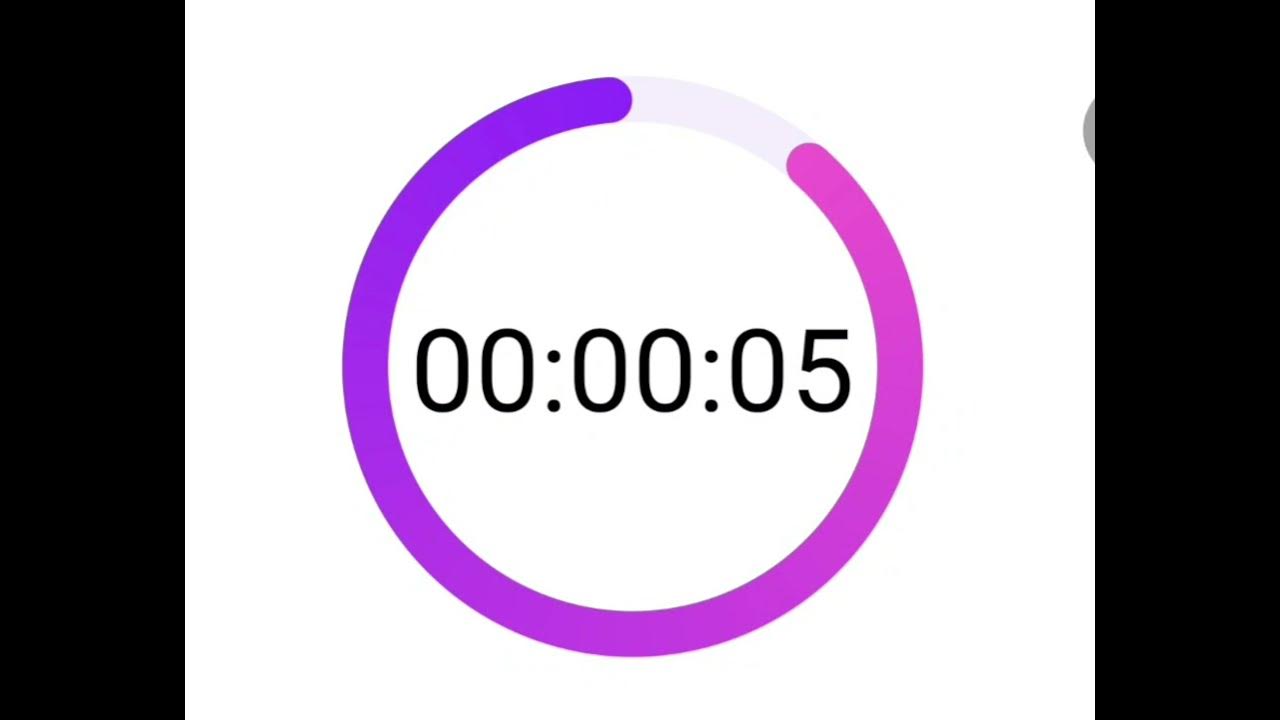 5 Seconds Countdown Timer with clock ticking sound YouTube