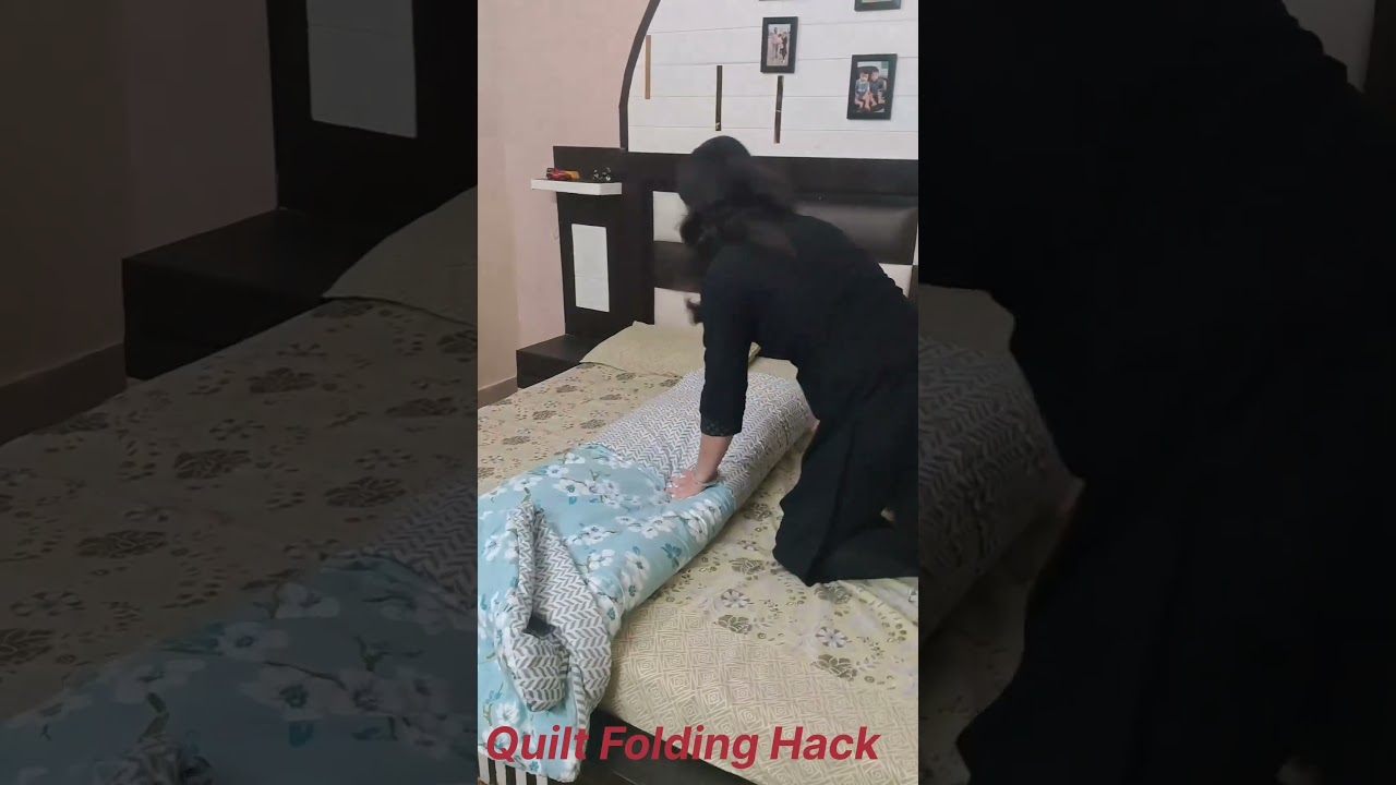 Blanket Folding Made Easy😍| Smart Home Trick