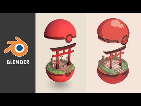 Blender 2.8 | Stylized Pokemon Cherish Ball | Fan art