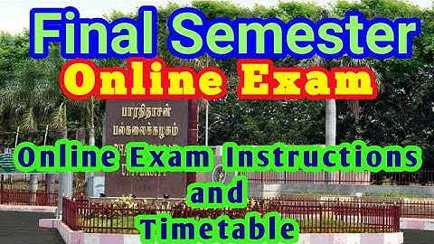 Bharathidasan University Latest news | Exam Time Table | Final Semester | Tamil