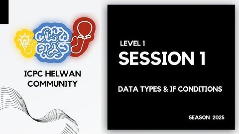 Data Types & If Conditions ● Week 1 - Level 1 S