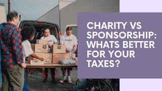 Charity vs  Sponsorship Tax Tips