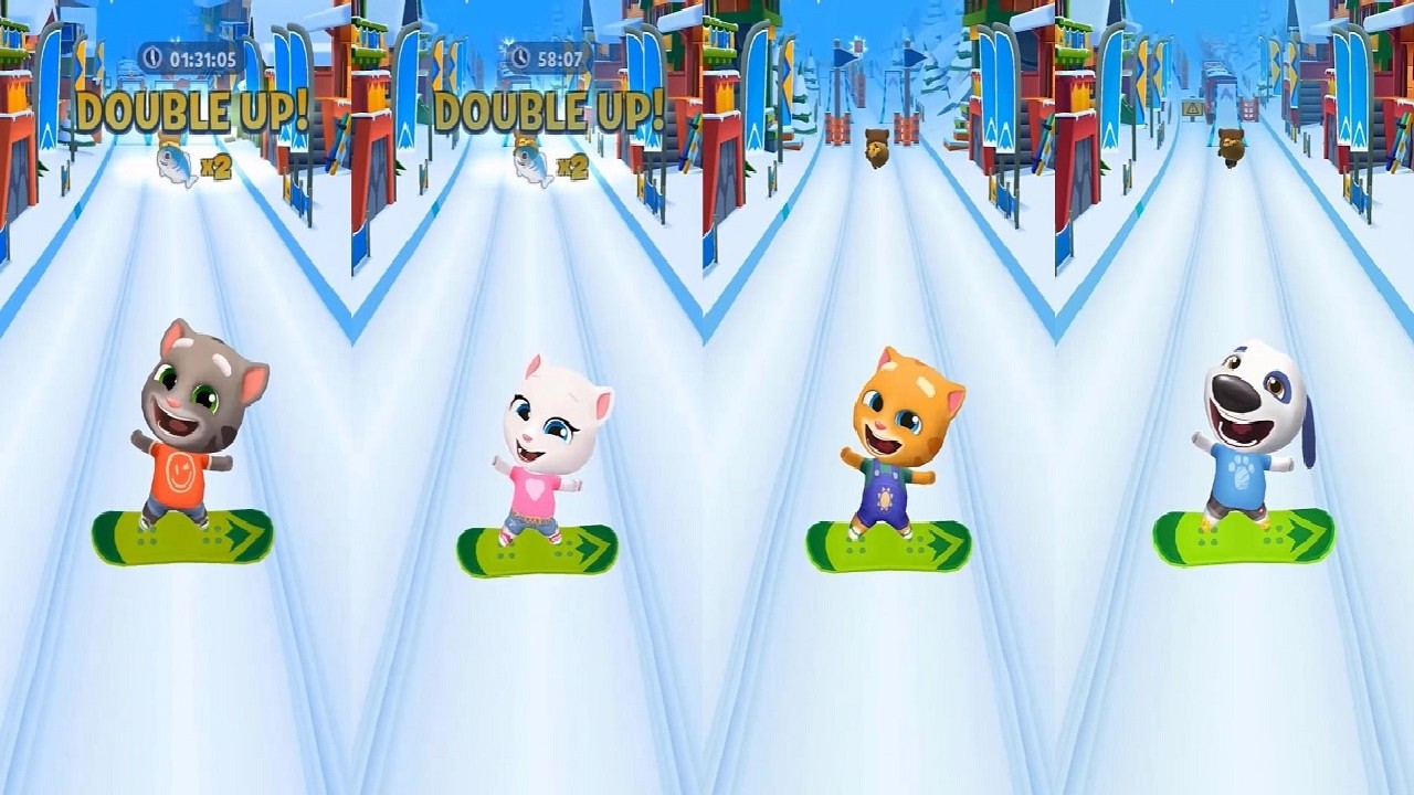 Talking Tom Gold Run Chinese Version NEW UPDATE Talking Tom VS Talking Angela Talking Ginger HANK