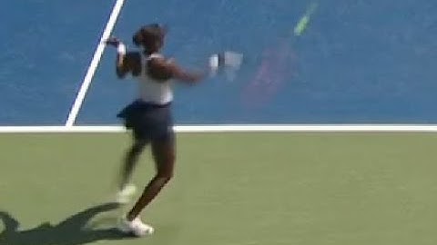 Return of Serve, Ad Side, Inside-Out Forehand, Down the Line  - Asia Muhammad