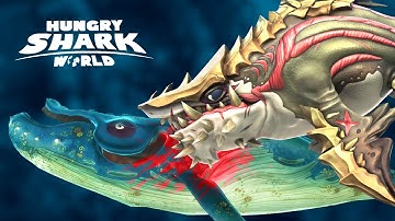 ANCIENT MEGALODON SHARK VS BLUE WHALE   NEW APEX SHARK GAMEPLAY   HUNGRY WORLD SHARK