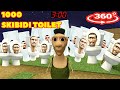 1000 SKIBIDI TOILET Chasing Us AT 3:00 in Minecraft 360°!