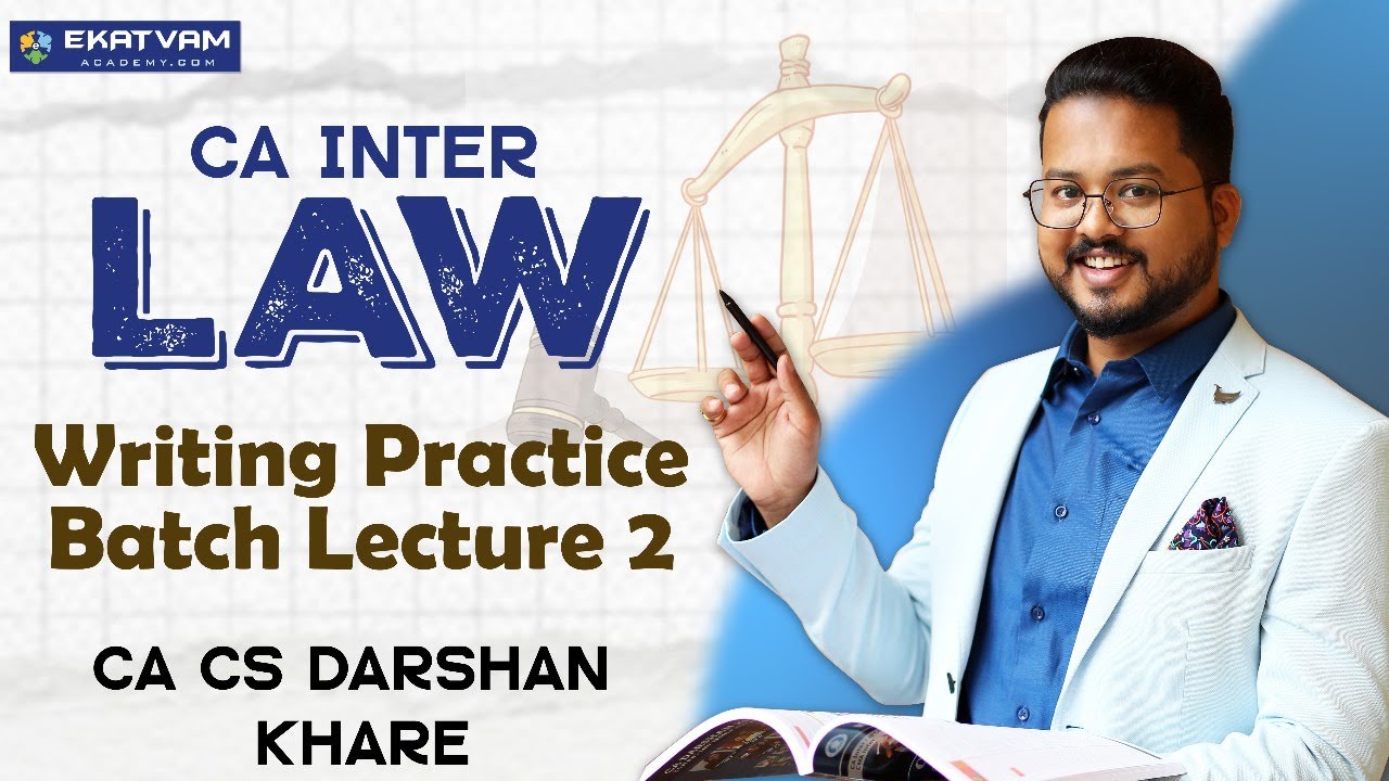CA Inter Law Answer Writing Demo Lecture 2 | How to Write Scoring ...