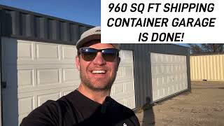 THIS 40’ CONTAINER GARAGE IS DONE! WE CAN SHIP ANYWHERE IN THE US! #shippingcontainer #tinyhome