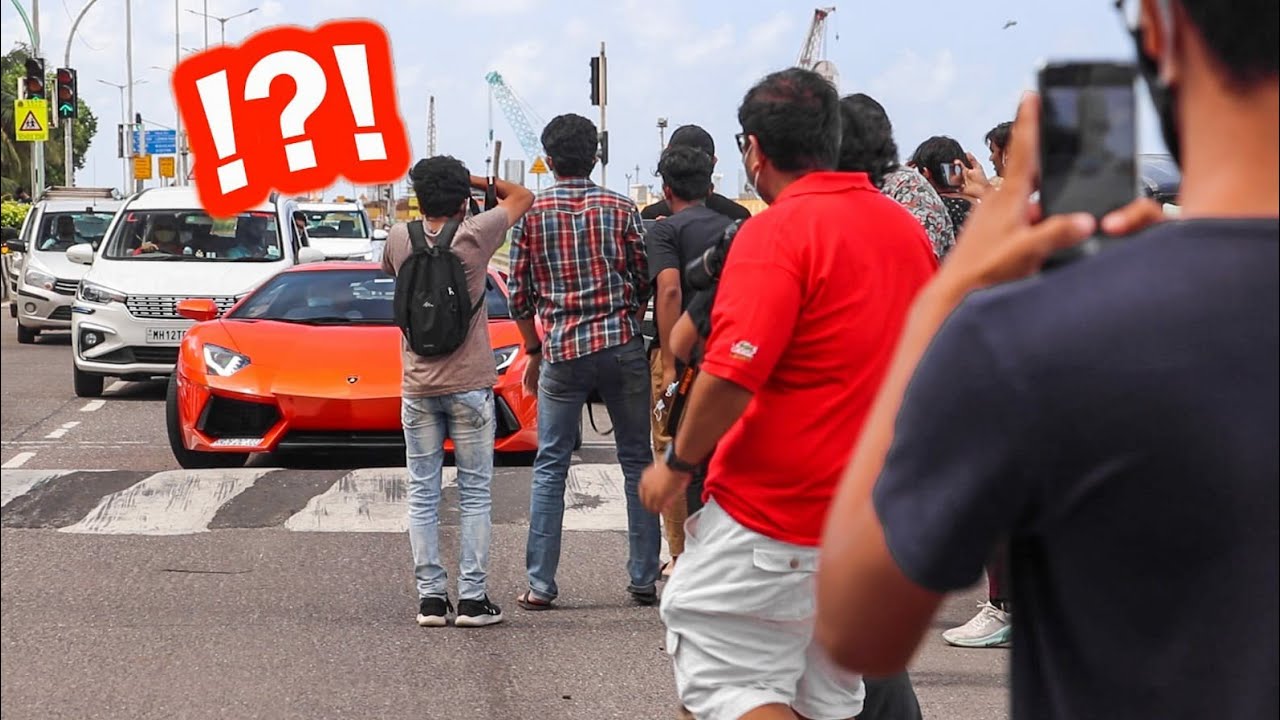 Crazy Crowd Confuses Lamborghini Aventador ?!?! | Loudest Supercars of Mumbai India | September 2021