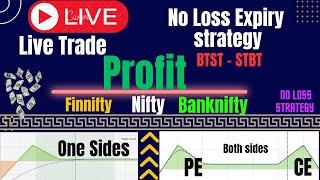 Live Trade BTST-STBT Expiry Jackpot No Loss Strategy || Good Profit Book