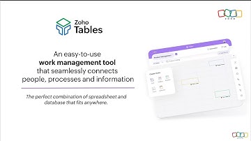 Zoho Tables : Product Overview Demo