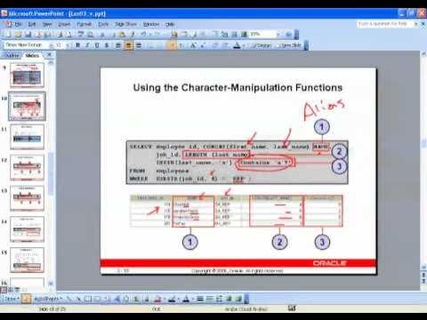 كورس SQL المحاضرة الخامسة Using Single Row Functions Part 1 - YouTube