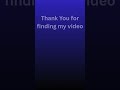 Thanks for finding my Channel