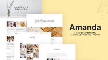 Amanda - Lifestyle Blog Website Template  using Tailwind CSS | With Source Code