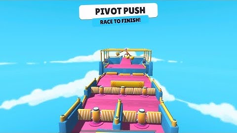 Stumble Guys- Pivot Push Gameplay (IOS)