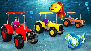 నీళ్ళ కింద మినీ ట్రాక్టర్ రేస్ Under Water Mini Tractor Race 3D Animated TeluguMoralStories MaaMaaTV