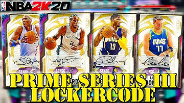 PRIME SERIES III LOCKERCODE! CHANCE AT FREE GALAXY OPAL PLAYERS!! | NBA 2K20 MYTEAM