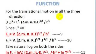 Translational partition function Wealth