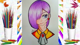 رسم فتاة انمي مثيرة 