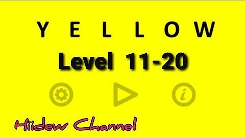 Yellow (Game) Level 11 12 13 14 15 16 17 18 19 20 Walkthrough  ( by Bart Bonte)