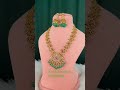 Premium Quality Green Cz Stone Necklace Set Please WhatsApp for order:- 7075985935