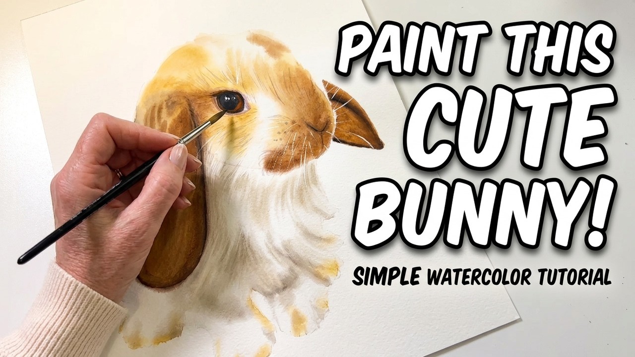 Paint with me / Watercolor Bunny Tutorial - YouTube