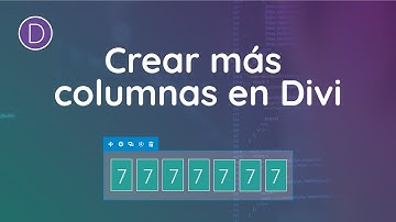 Crear más columnas en Divi