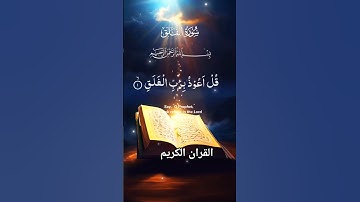 سورة الفلق #القرآن_الكريم #shortvideo #islamicvideo #foryou #quran #malikzaheerd3t