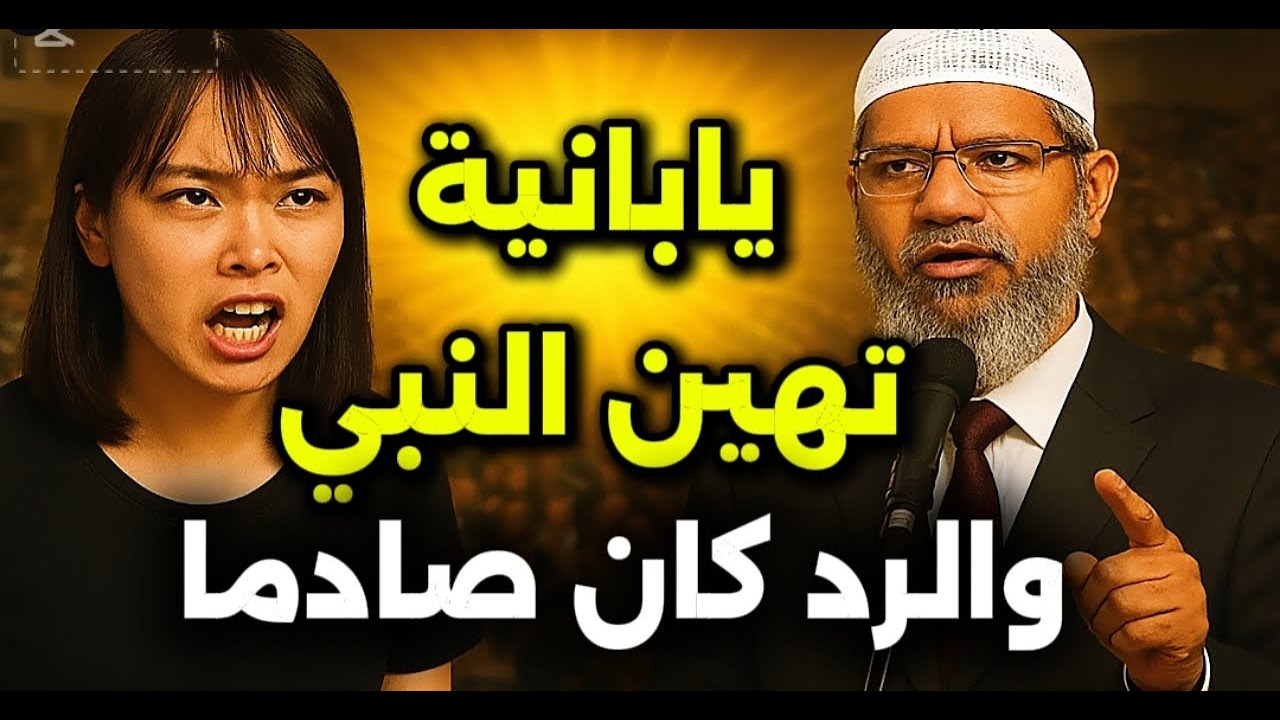 ⚡ يابانية تُهين النبي ﷺ أمام الجميع .. فكان ردّ د. ذاكر نايك صادمًا ومدوّيًا!