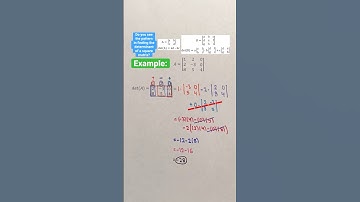 The Pattern in Finding the Determinant of a Square Matrix #Shorts #linearalgebra #math
