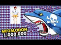 1,000,000 MINES vs MEGALODON SHARK
