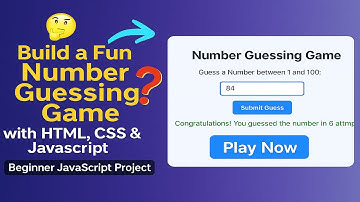 Build a Fun Number Guessing Game with HTML, CSS & JavaScript | Beginner JavaScript Project