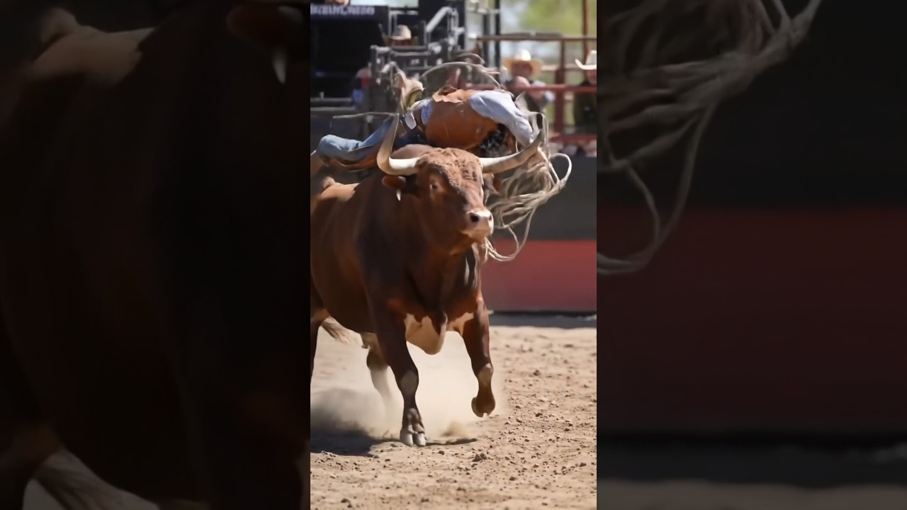 Out of Control! Bull Attacks Rider in Wild Rodeo Chaos 🐂💥