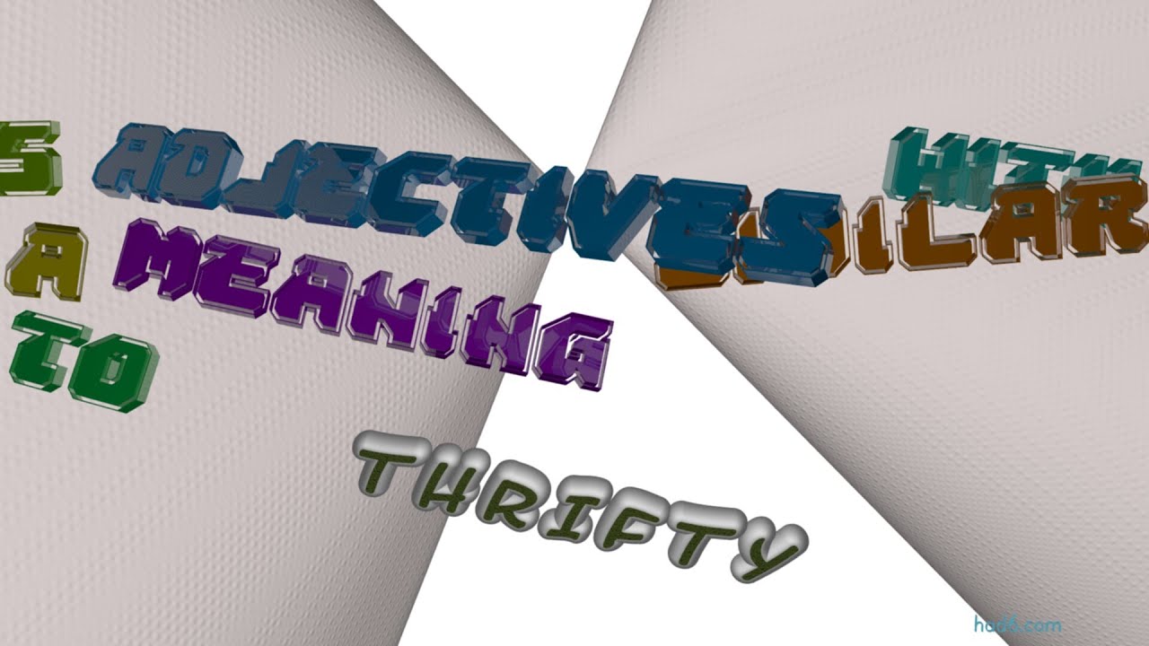 Thrifty 7 Adjectives Which Are Synonyms To Thrifty Sentence Examples Youtube