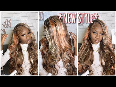 Brown Hair with Pink and Blonde highlights ?! Frontal wig instal Ft Yolissa Hair🥰