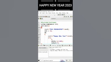 Happy New year Program in c // #shorts #programming #coding