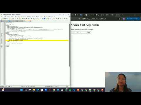 Quick Sort Visualisation Project using HTML,CSS & JS