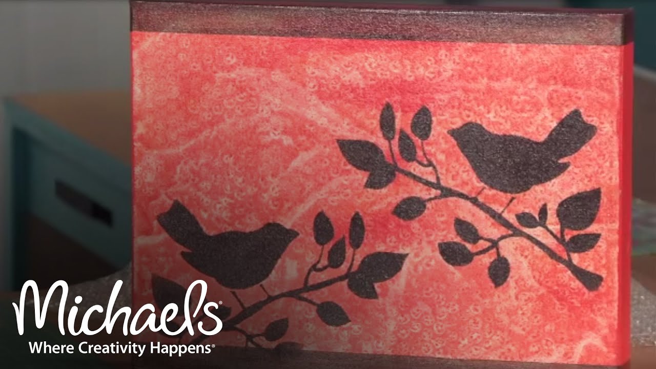 Stenciled Home Decor | Fine Art Projects | Michaels - YouTube