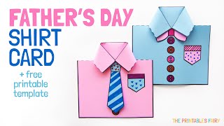 how to make a father s day shirt card template the printables fairy