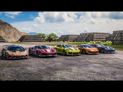 Forza Horizon 5 Drag Race: Lamborghini Huracan STO vs 488 Pista vs 911 GT2 RS vs 600LT vs C7 ZR1