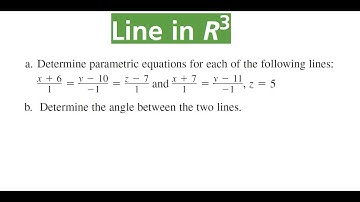 Converting SYMMETRIC Equations Of Lines To PARAMETRIC Equations & Finding Angles Between Them