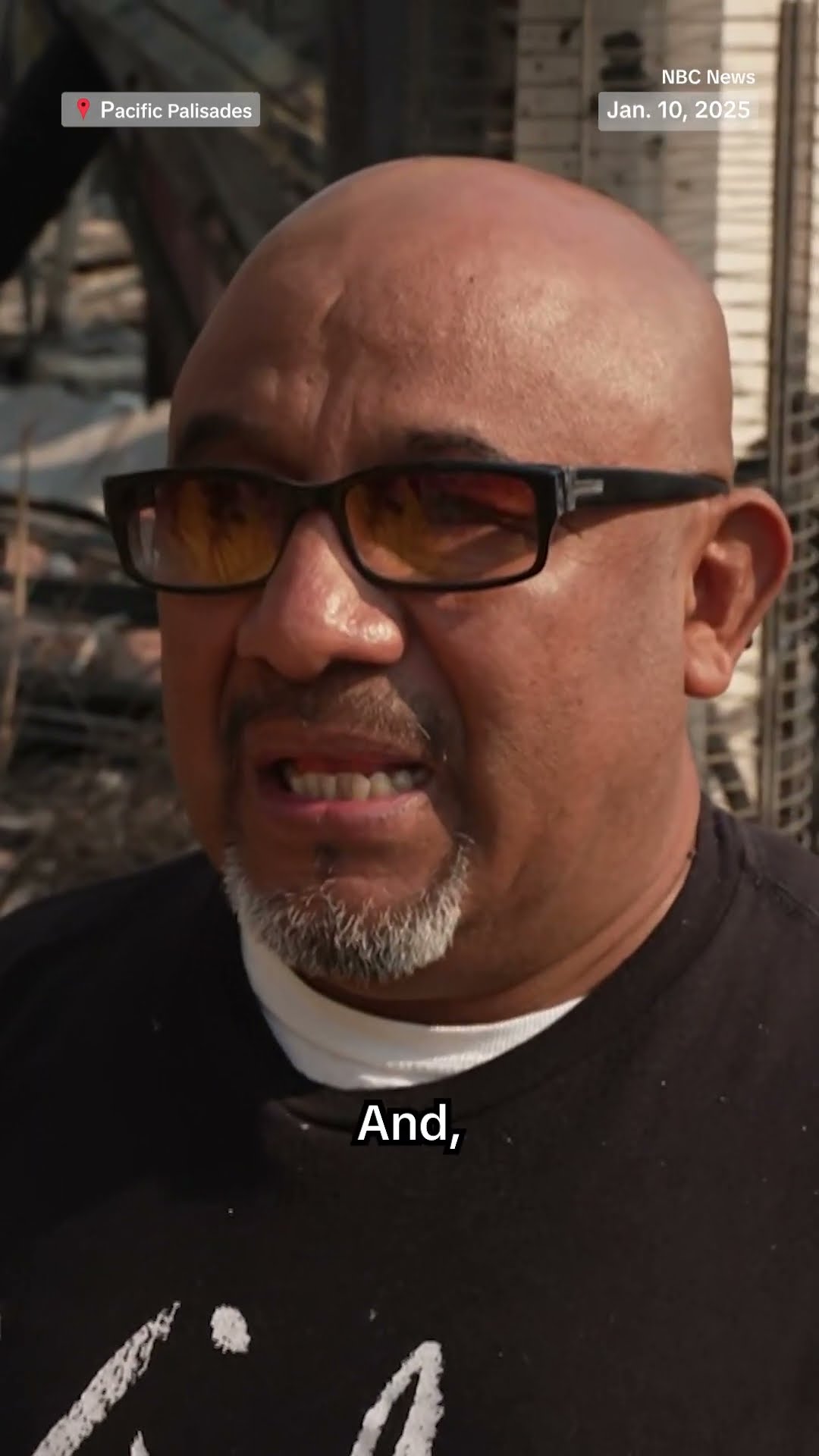 Restaurant employee has emotional return to ruins of former eatery