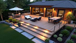BEST TIERED DECK DESIGN IDEAS FOR BACKYARD LIVING DECK IDEAS THAT WILL MAKE YOUR YARDS LOOK HUGE