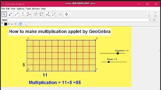 ⁣GeoGebra tutorial for  To find multiplication || Maths activity / animation by GeoGebra