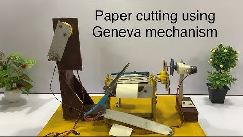 Paper cutting using Geneva mechanism school project